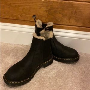Dr. Martens Fur Lined Chelsea Boots